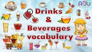 Drinksbeverages Vocabulary in English أنواع المشروبات بالإنجليزي [upl. by Agnese]