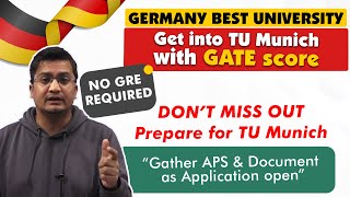 Admission in Technical University Munich Germany Through GATE  Sept 2024 Intake [upl. by Derrek196]