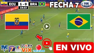 Ecuador vs Brasil en vivo donde ver a que hora juega Ecuador vs Brasil Eliminatorias 2024 hoy [upl. by Irra428]