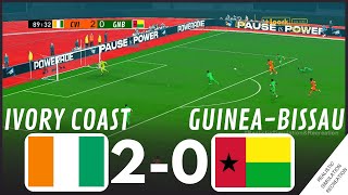 afcon2023 COTE DIVOIRE 20 GUINEE BISSAU • FAITS SAILLANTS • Simulation de jeu vidéo [upl. by Dimitri]