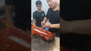 Thịt chó quay Món ăn đặc sắc Quảng Đông  Guangdong roasted dog meat [upl. by Ecirehs]