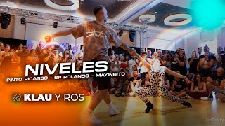 NIVELES  PINTO PICASSO BACHATA 2024 DEMO KLAU Y ROS [upl. by Aicenek]