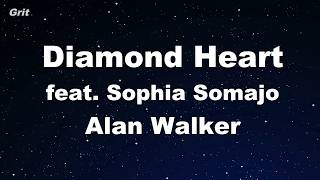 Diamond Heart feat Sophia Somajo  Alan Walker Karaoke 【No Guide Melody】 Instrumental [upl. by Ivor]