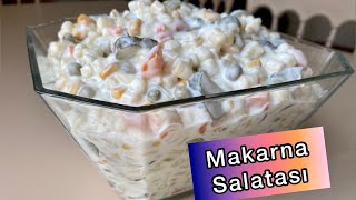 5 DAKİKADA HAZIR OLAN LEZZETLİ MAKARNA SALATASI🙌🏻Makarna Salatası Nasıl YapılırAmerikan Salatası [upl. by Mellie]