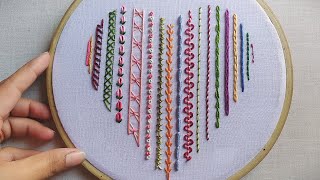 Hand embroidery for beginners  Basic Embroidery stitches for beginners  Lets Explore [upl. by Adela124]