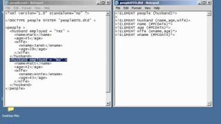 XML Tutorial 28 Attributes In DTD Schema [upl. by Rise]