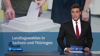 Wahlen in Sachsen und Thüringen  tagesschau 2000 Uhr 01092024 [upl. by Tades]