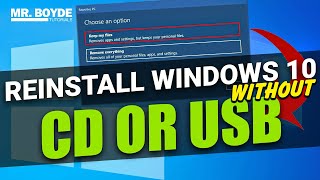 How to Easily Reinstall Windows 10 without CD or USB Drive [upl. by Tekla369]