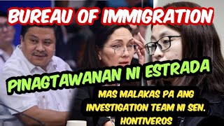 Bureau of Immigration sinabon sa Senate pinagtatawanan ni Sen Estrada news senate aliceguo [upl. by Agnot162]