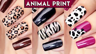 TUTORIAL de UNHAS DECORADAS de Oncinha Zebrinha e Vaquinha  Estampa Animal Print [upl. by Casmey]