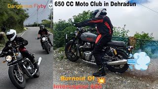 Continental Gt650 amp Interceptor 650 Burnout  Flyby of 650cc  Ride Day  Black Panther Moto club 🖤 [upl. by Zavala127]