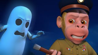 EK Bhoot Aaya Jungle Mein  Police Bandar Mama  Hindi Rhymes for Children  Infobells [upl. by Komarek]