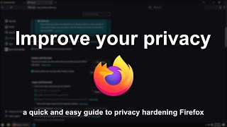 Easiest way to have privacy while browsing Firefox privacy hardening [upl. by Skantze]