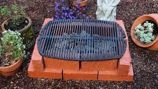 How to Make a Brick Grill  DIY Temporary Brick Hibachi Grill [upl. by Ydnak391]