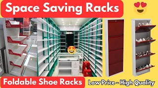 நம்ப முடியாத விலையில் Racks  Foldable Shoe Racks 😉  Wholesale  Space Saving 😃 [upl. by Akinas]