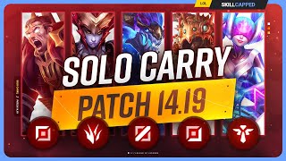 The NEW BEST SOLO CARRY CHAMPIONS on PATCH 1419  League of Legends [upl. by Enerual83]