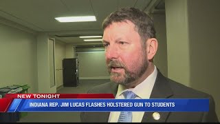 Indiana Representative Flashes Holstered Gun to Students [upl. by Welcher]