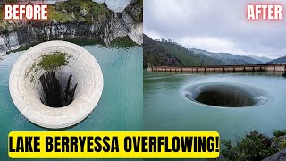 Drone Captures quotGlory Holequot Spillway at Lake Berryessa Overflowing [upl. by Haleehs]