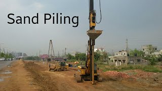 Sand piling Sand piling foundation  modern sand pile method [upl. by Delores]