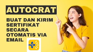 CARA KIRIM SERTIFIKAT WEBINAR OTOMATIS DENGAN APLIKASI EKSTENSI AUTOCRAT [upl. by Courtund]