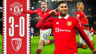 SEVEN CONSECUTIVE OLD TRAFFORD WINS 🔥  Man Utd 30 Bournemouth  Highlights [upl. by Cas]