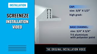 SCREENEZE® INSTALLATION VIDEO [upl. by Lleryd]