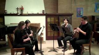 Fuga y Misterio by Astor Piazzolla for clarinet quartet [upl. by Lenox]