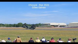 RAF Chinook demo at RIAT 2022 [upl. by Portland]