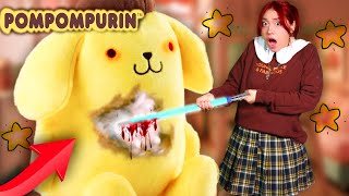 🚫ABRIMOS PELUCHE MALDITO DE POMPOMPURIN ATERRADOR 🔪😱Cinnamoroll Bluey Hello Kitty SECRETO HORRIBLE [upl. by Deana]