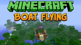 Minecraft Boat Flying Tutorial [upl. by Namyl181]