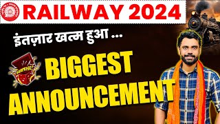 🔴RAILWAY 2024 Biggest Announcement For Railway Aspirants🎁इंतजार हुआ खत्म By Aditya Ranjan Sir [upl. by Yelahc435]