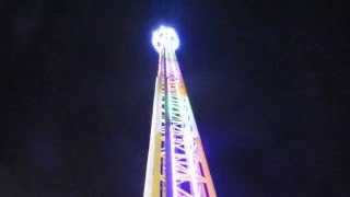 Funtime GyroDropTower  The Tower Schneider Winter Wonderland London 2015 Offride [upl. by Nertie]