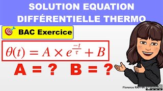 EQUATION DIFFÉRENTIELLE THERMODYNAMQIUE  Exercice  Terminale [upl. by Thorsten]