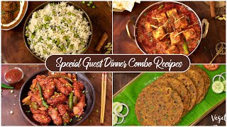 Guest Menu for Dinner Recipes  Veg Thali Recipes  Dinner Combo Recipes  Indian Vegetarian Recipes [upl. by Eerolam785]