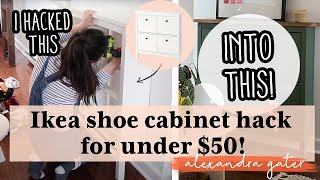 DIY Ikea Shoe Cabinet Hack For Under 50  Hemnes Ikea Hack [upl. by Koetke]