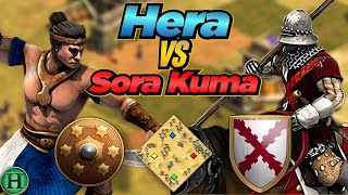 Malay vs Burgundians  1v1 Arabia  vs Sora Kuma  AoE2 [upl. by Petras]