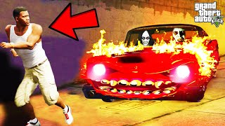 Franklin Trapped The Spirit of Cursed Car in GTA 5  SHINCHAN and CHOP [upl. by Eras]