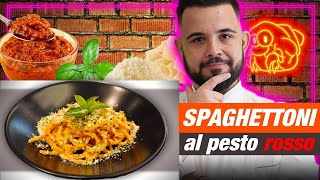 🍝 RICETTA SPAGHETTONI AL PESTO ROSSO  IN CUCINA CON CICCIO [upl. by Indyc]