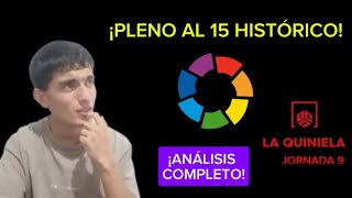 ¡PRONÓSTICOS QUINIELA JORNADA 9 Me he vuelto completamente loco [upl. by Cesya]