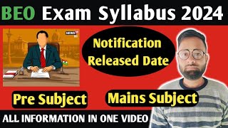 BEO Exam Syllabus 2024  BEO Exam Syllabus in UP  BEO Syllabus RojgarwithAnkit [upl. by Clarise]