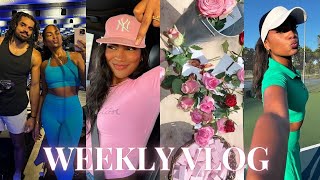 WEEKLY VLOG ♡ pilates w bae trying to play tennis fortnite gaming sesh dentist flower pop up [upl. by Rafaelita]