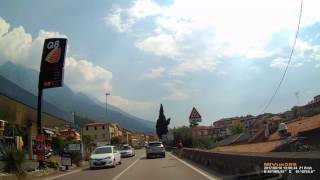 I Malcesine Veneto Fahrt durch den Ort entlang des Gardasees Juni 2017 [upl. by Nnylahs]