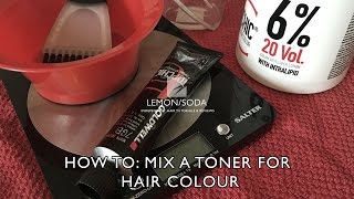 How to mix a toner for hair colour [upl. by Neil]