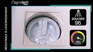 Test MAGNETECH®  Douche de plainpied  siphon et bonde sans encrassement [upl. by Zerelda]