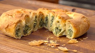 Spanakopita  Hand Made Phyllo Spinach Pie  Christine Cushing [upl. by Horner]