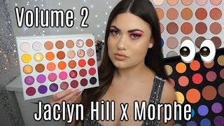 JACLYN HILL x Morphe Palette VOLUME 2 💜Swatches Comparisons amp Review [upl. by Ulphi]