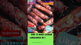 HOW TO MAKE LUCBAN LONGGANISA IN 4 EASY STEPS shorts [upl. by Ebag]