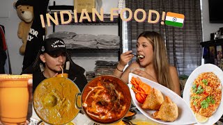 TRYING INDIAN FOOD FOR THE FIRST TIME 🇮🇳 [upl. by Elletnohs]