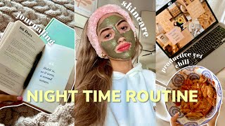 NIGHT TIME PAMPER ROUTINE realistic chill amp productive self care skincare journaling amp more [upl. by Dustin125]