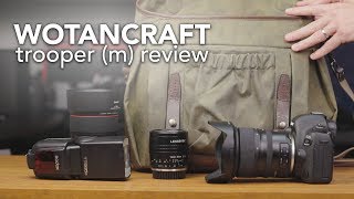 日本語の字幕付き Wotancraft Trooper M Camera Shoulder Bag Review [upl. by Alisa]